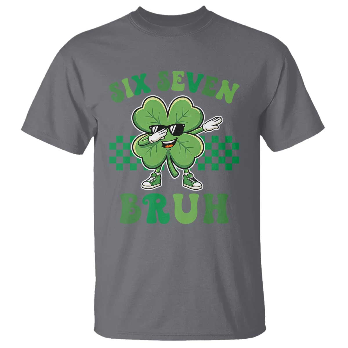 Funny 67 St Patricks Day T Shirt Six Seven Bruh Dabbing Shamrock
