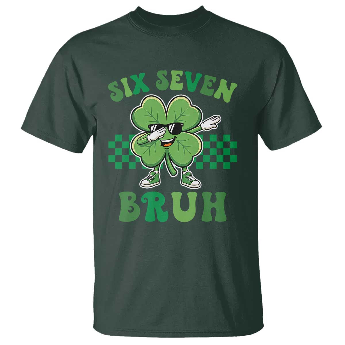 Funny 67 St Patricks Day T Shirt Six Seven Bruh Dabbing Shamrock