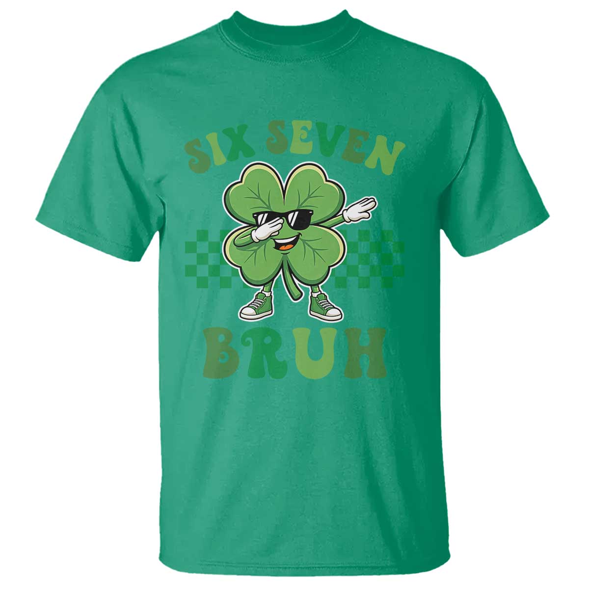 Funny 67 St Patricks Day T Shirt Six Seven Bruh Dabbing Shamrock