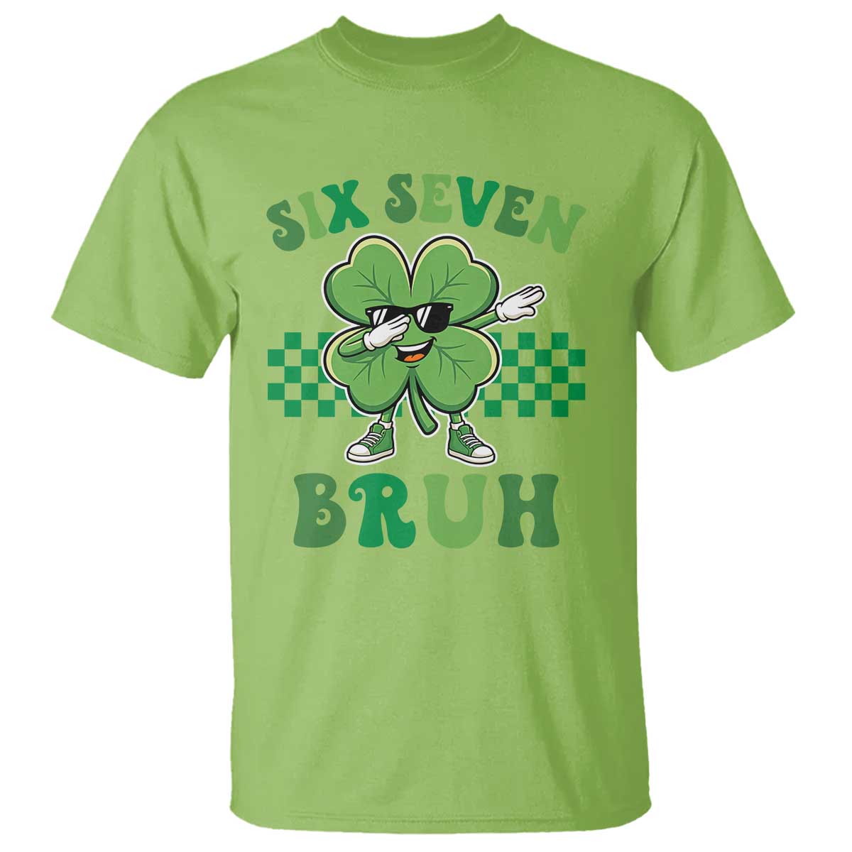 Funny 67 St Patricks Day T Shirt Six Seven Bruh Dabbing Shamrock