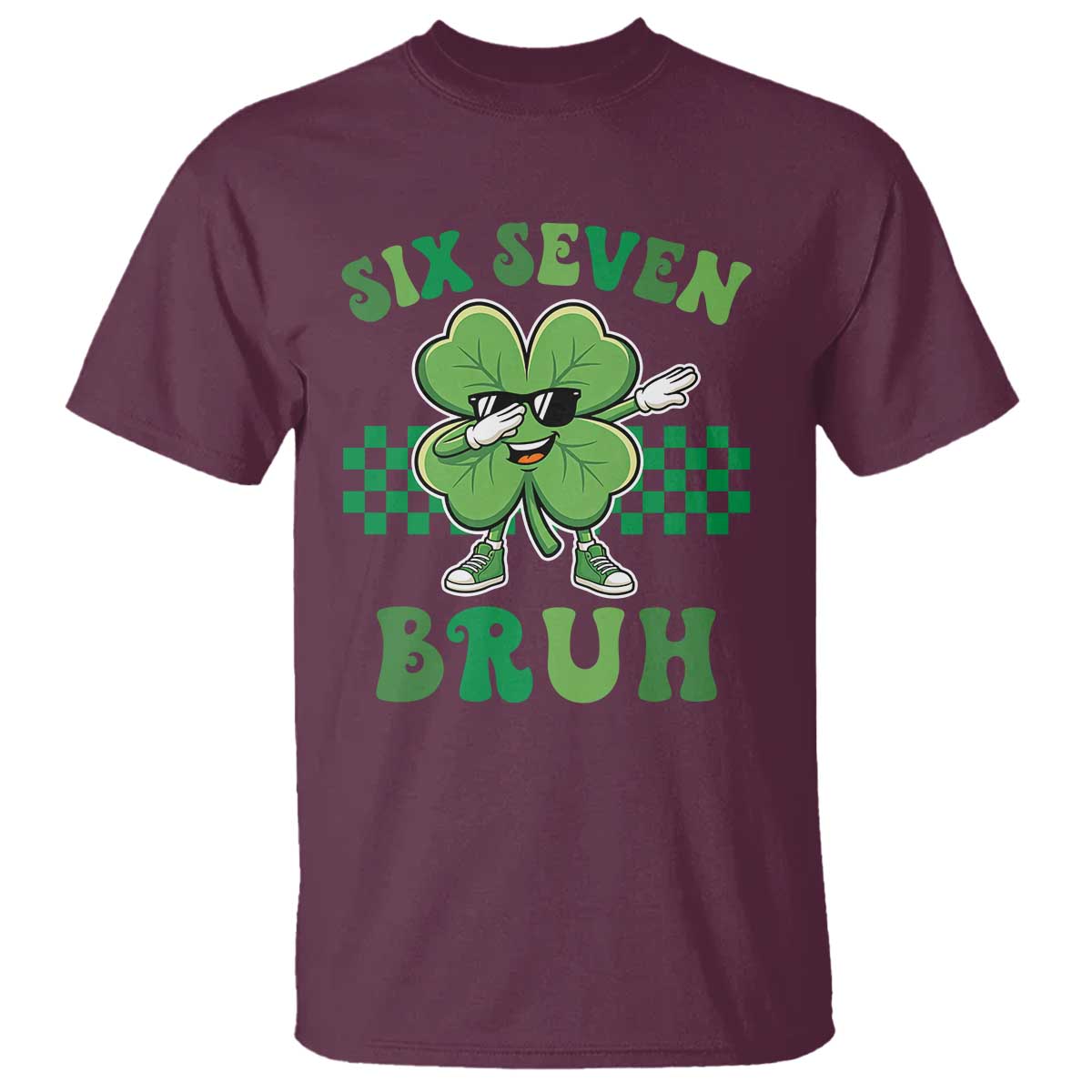 Funny 67 St Patricks Day T Shirt Six Seven Bruh Dabbing Shamrock