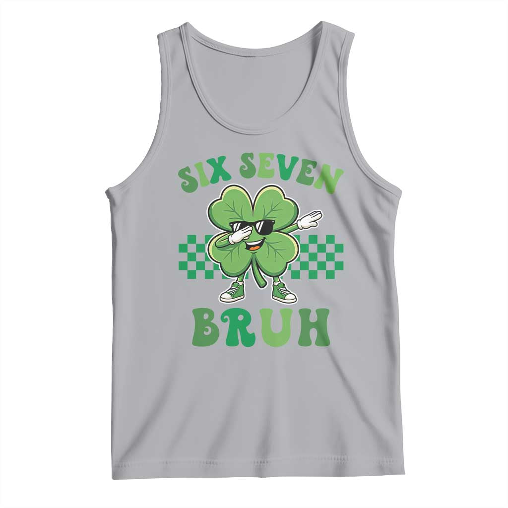 Funny 67 St Patricks Day Tank Top Six Seven Bruh Dabbing Shamrock