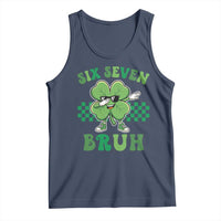Funny 67 St Patricks Day Tank Top Six Seven Bruh Dabbing Shamrock