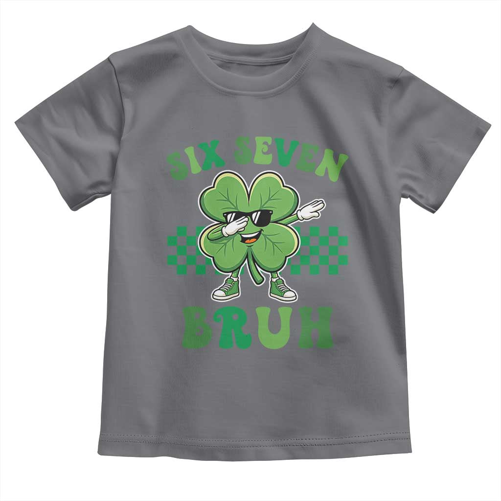 Funny 67 St Patricks Day Toddler T Shirt Six Seven Bruh Dabbing Shamrock