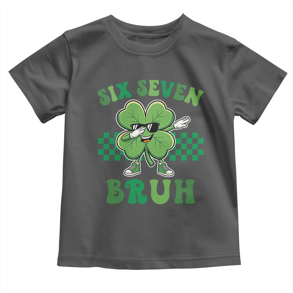 Funny 67 St Patricks Day Toddler T Shirt Six Seven Bruh Dabbing Shamrock