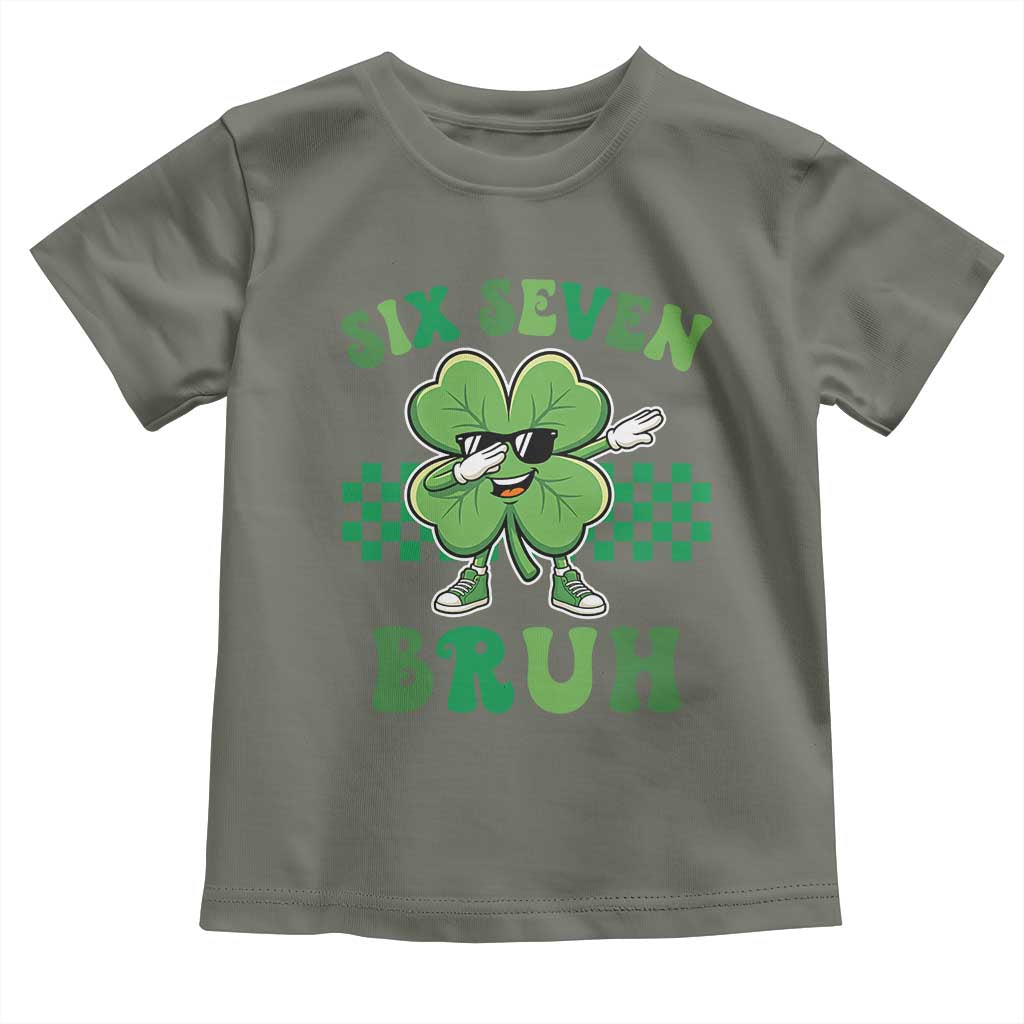 Funny 67 St Patricks Day Toddler T Shirt Six Seven Bruh Dabbing Shamrock