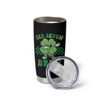 Funny 67 St Patricks Day Tumbler Cup Six Seven Bruh Dabbing Shamrock