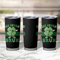 Funny 67 St Patricks Day Tumbler Cup Six Seven Bruh Dabbing Shamrock