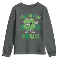 Funny 67 St Patricks Day Youth Sweatshirt Six Seven Bruh Dabbing Shamrock