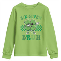 Funny 67 St Patricks Day Youth Sweatshirt Six Seven Bruh Dabbing Shamrock