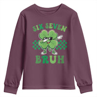Funny 67 St Patricks Day Youth Sweatshirt Six Seven Bruh Dabbing Shamrock