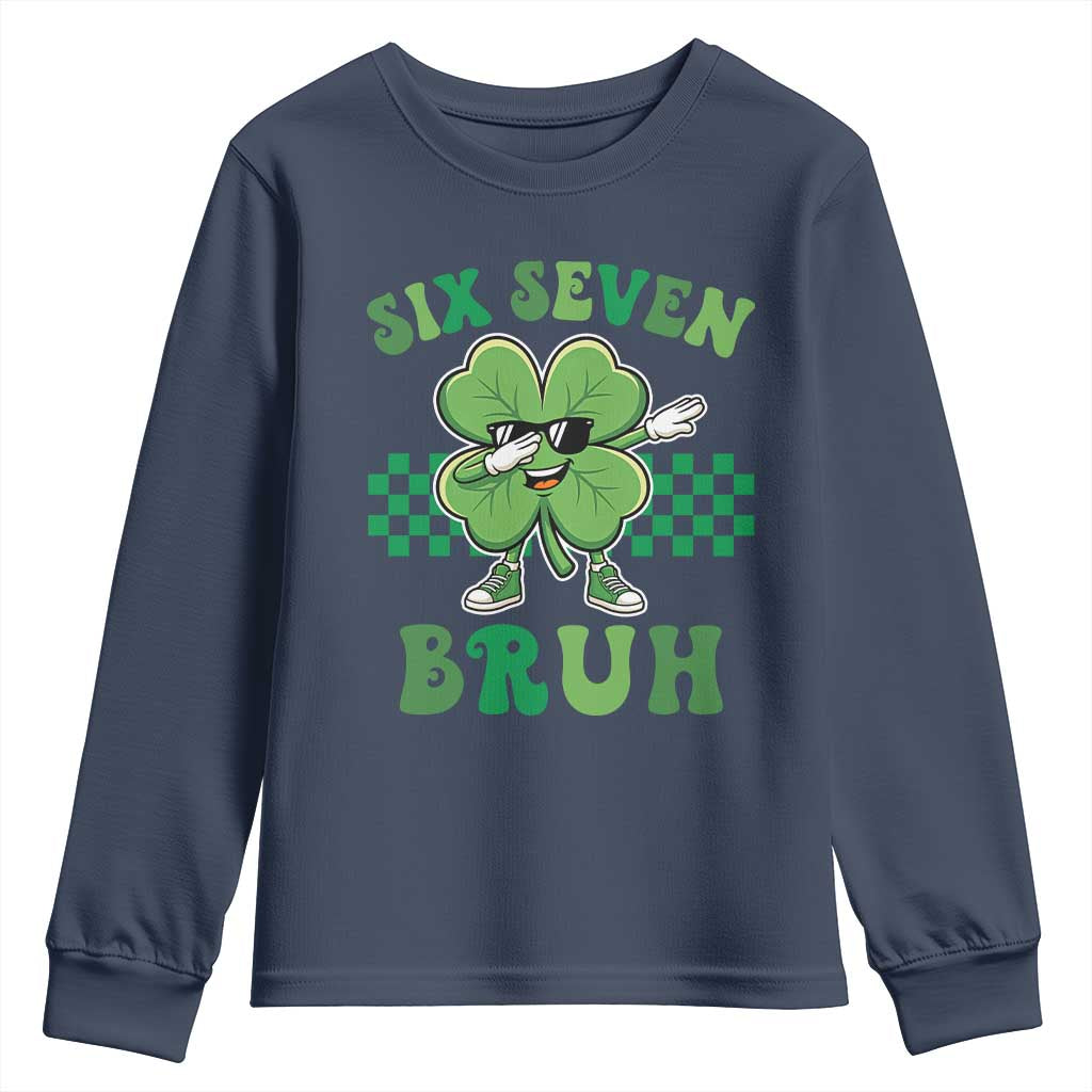 Funny 67 St Patricks Day Youth Sweatshirt Six Seven Bruh Dabbing Shamrock