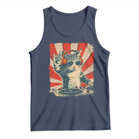 Funny DJ Cat with Headphones Retro Music Lover Tank Top