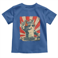 Funny DJ Cat with Headphones Retro Music Lover Toddler T Shirt