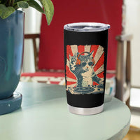 Funny DJ Cat with Headphones Retro Music Lover Tumbler Cup