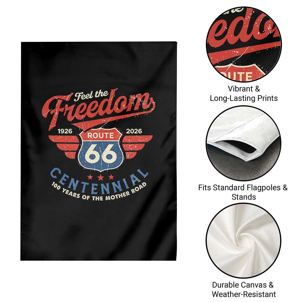 US Route Highway 66 Centennial Garden Flag Feel The Freedom 100 Years Of The Mother Road