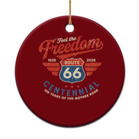 US Route Highway 66 Centennial Ceramic Ornament Feel The Freedom 100 Years Of The Mother Road
