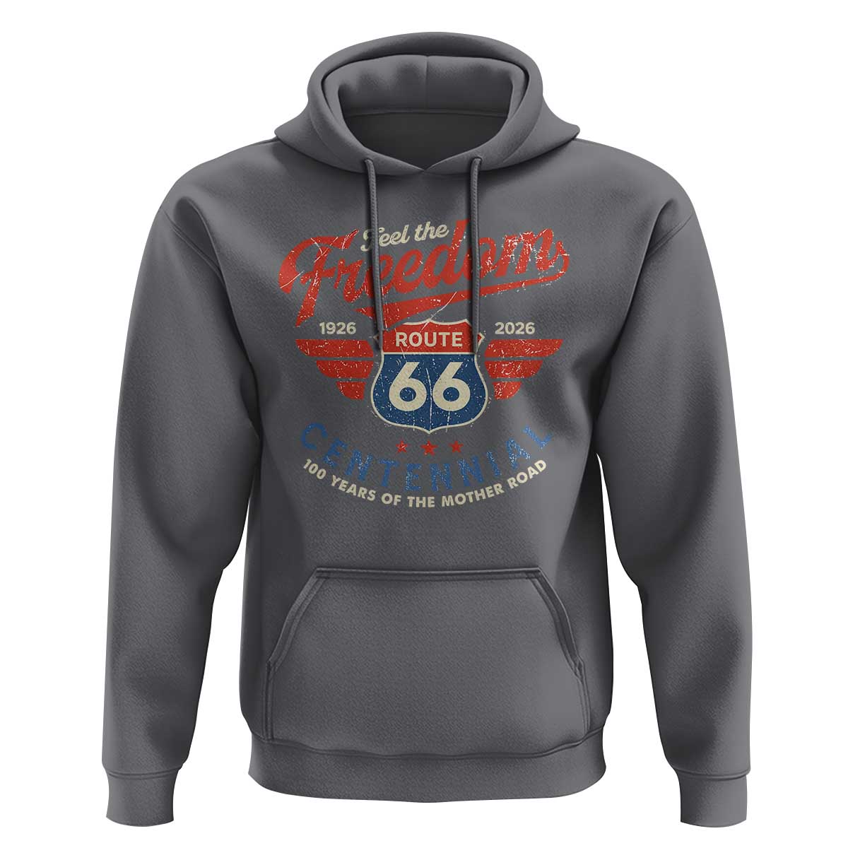 US Route Highway 66 Centennial Hoodie Feel The Freedom 100 Years Of The Mother Road