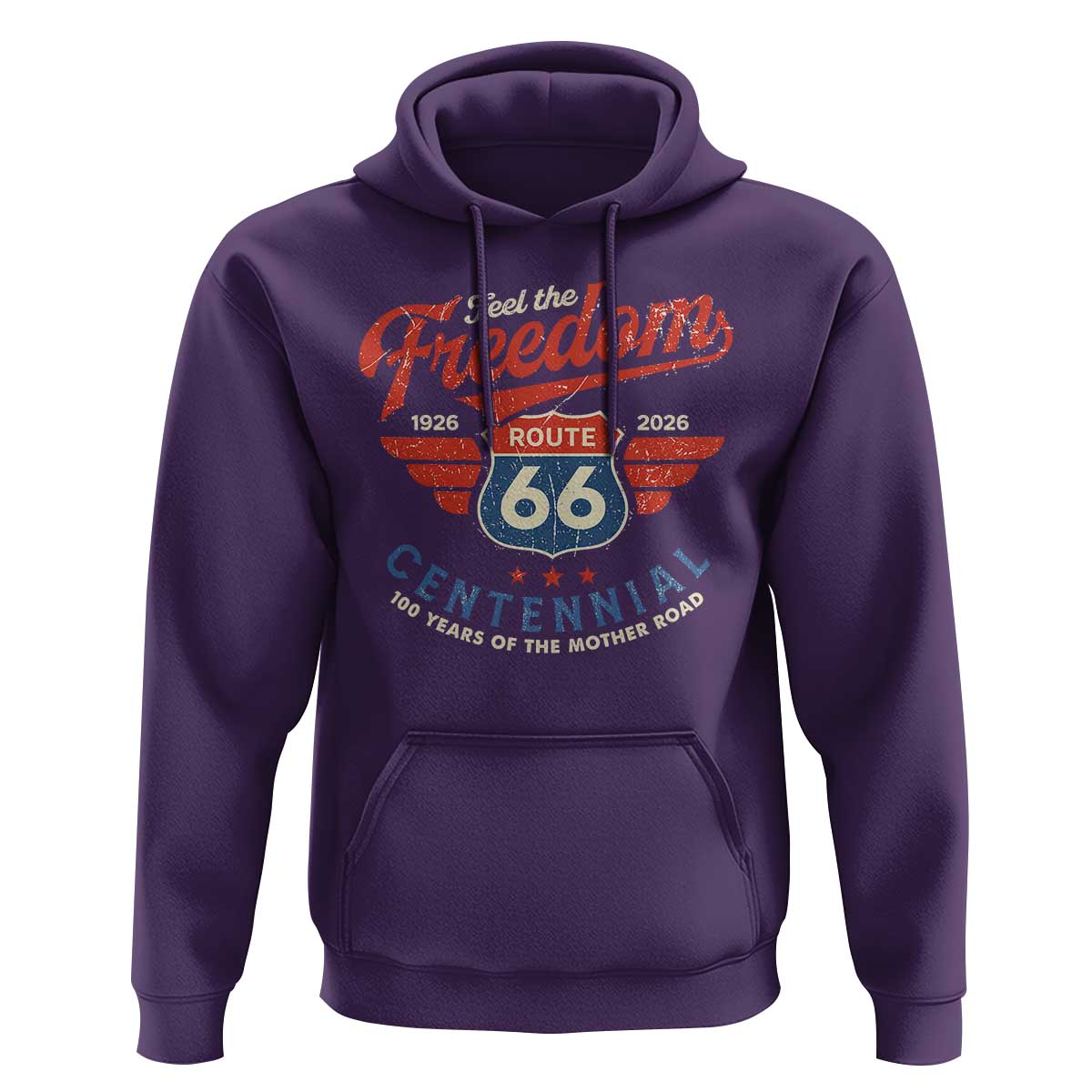 US Route Highway 66 Centennial Hoodie Feel The Freedom 100 Years Of The Mother Road