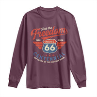US Route Highway 66 Centennial Long Sleeve Shirt Feel The Freedom 100 Years Of The Mother Road