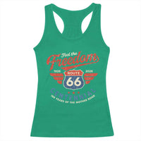 US Route Highway 66 Centennial Racerback Tank Top Feel The Freedom 100 Years Of The Mother Road