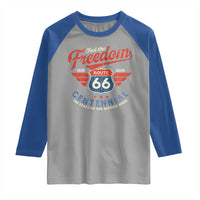 US Route Highway 66 Centennial Raglan Shirt Feel The Freedom 100 Years Of The Mother Road