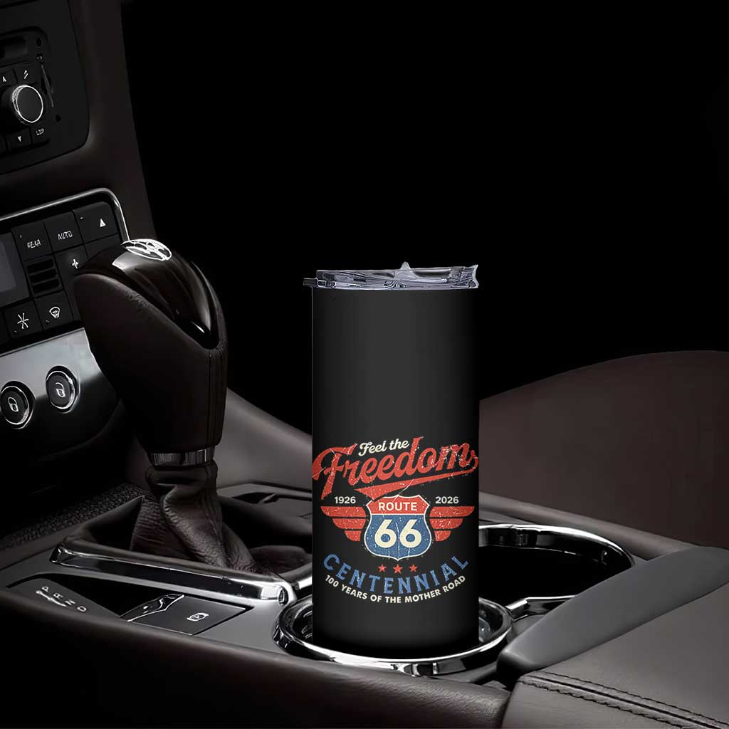 US Route Highway 66 Centennial Skinny Tumbler Feel The Freedom 100 Years Of The Mother Road
