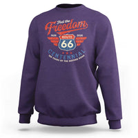 US Route Highway 66 Centennial Sweatshirt Feel The Freedom 100 Years Of The Mother Road