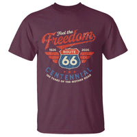 US Route Highway 66 Centennial T Shirt Feel The Freedom 100 Years Of The Mother Road