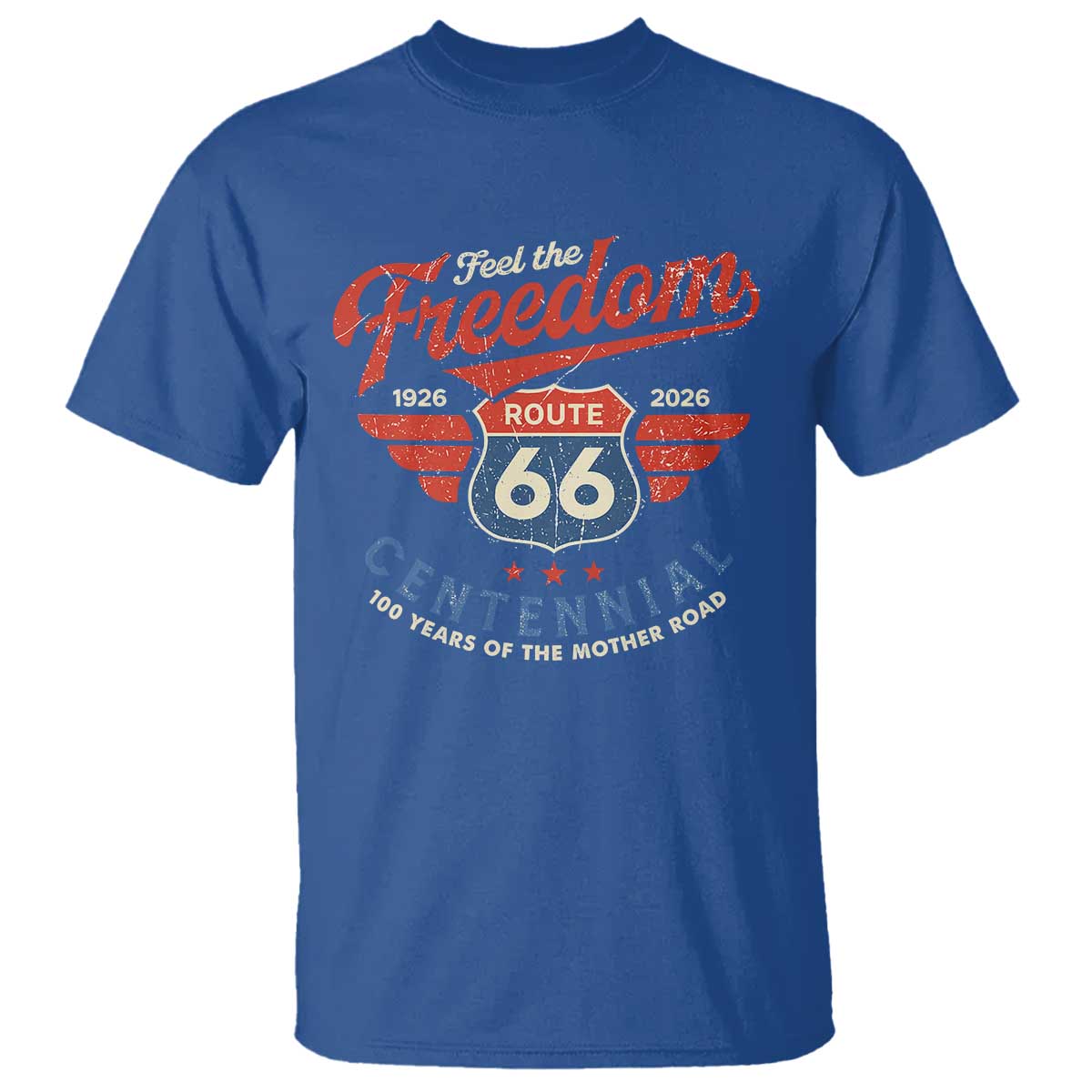 US Route Highway 66 Centennial T Shirt Feel The Freedom 100 Years Of The Mother Road