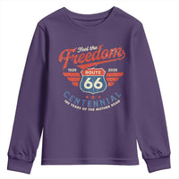 US Route Highway 66 Centennial Youth Sweatshirt Feel The Freedom 100 Years Of The Mother Road