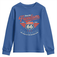 US Route Highway 66 Centennial Youth Sweatshirt Feel The Freedom 100 Years Of The Mother Road