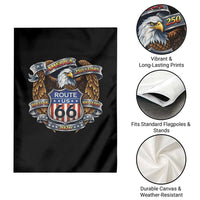 250 Years Of America 100 Years Of Route Highway 66 Garden Flag Bald Eagle Vintage American Flag