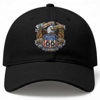 250 Years Of America 100 Years Of Route Highway 66 Baseball Cap Bald Eagle Vintage American Flag