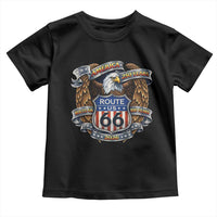 250 Years Of America 100 Years Of Route Highway 66 Toddler T Shirt Bald Eagle Vintage American Flag