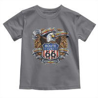 250 Years Of America 100 Years Of Route Highway 66 Toddler T Shirt Bald Eagle Vintage American Flag