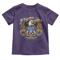 250 Years Of America 100 Years Of Route Highway 66 Toddler T Shirt Bald Eagle Vintage American Flag