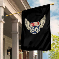 Vintage Route Highway 66 Highway Road Trip Sign Garden Flag