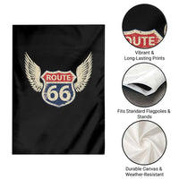 Vintage Route Highway 66 Highway Road Trip Sign Garden Flag