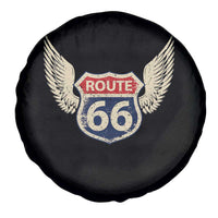 Vintage Route Highway 66 Highway Road Trip Sign Spare Tire Cover