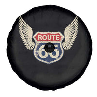 Vintage Route Highway 66 Highway Road Trip Sign Spare Tire Cover