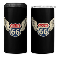 Vintage Route Highway 66 Highway Road Trip Sign 4 in 1 Can Cooler Tumbler