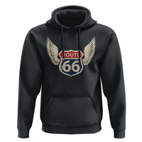 Vintage Route Highway 66 Highway Road Trip Sign Hoodie
