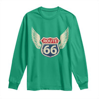 Vintage Route Highway 66 Highway Road Trip Sign Long Sleeve Shirt