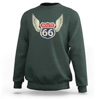 Vintage Route Highway 66 Highway Road Trip Sign Sweatshirt