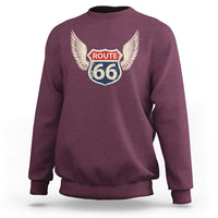Vintage Route Highway 66 Highway Road Trip Sign Sweatshirt
