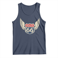 Vintage Route Highway 66 Highway Road Trip Sign Tank Top