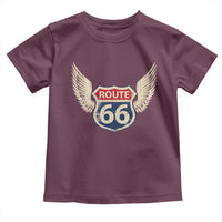 Vintage Route Highway 66 Highway Road Trip Sign Toddler T Shirt