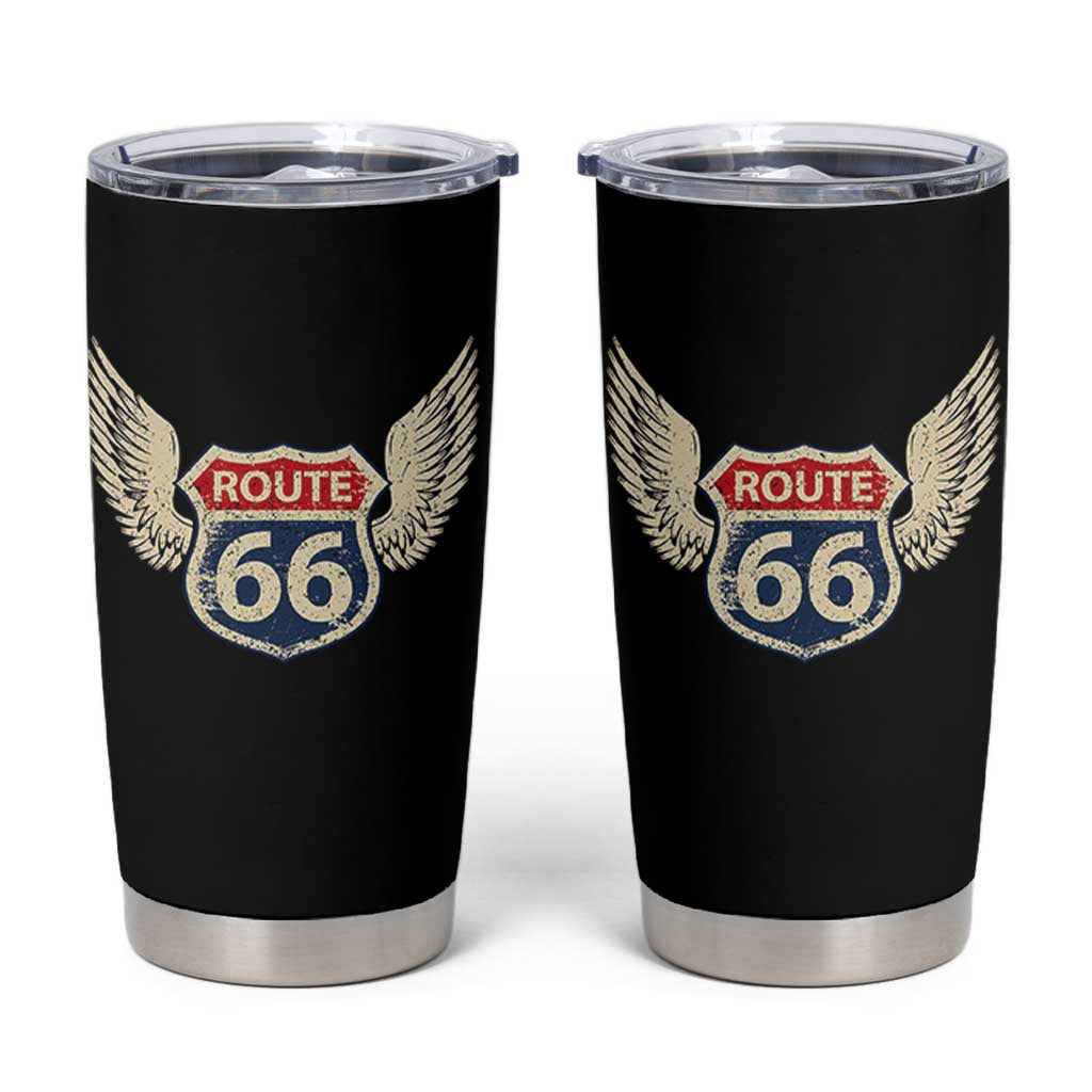 Vintage Route Highway 66 Highway Road Trip Sign Tumbler Cup