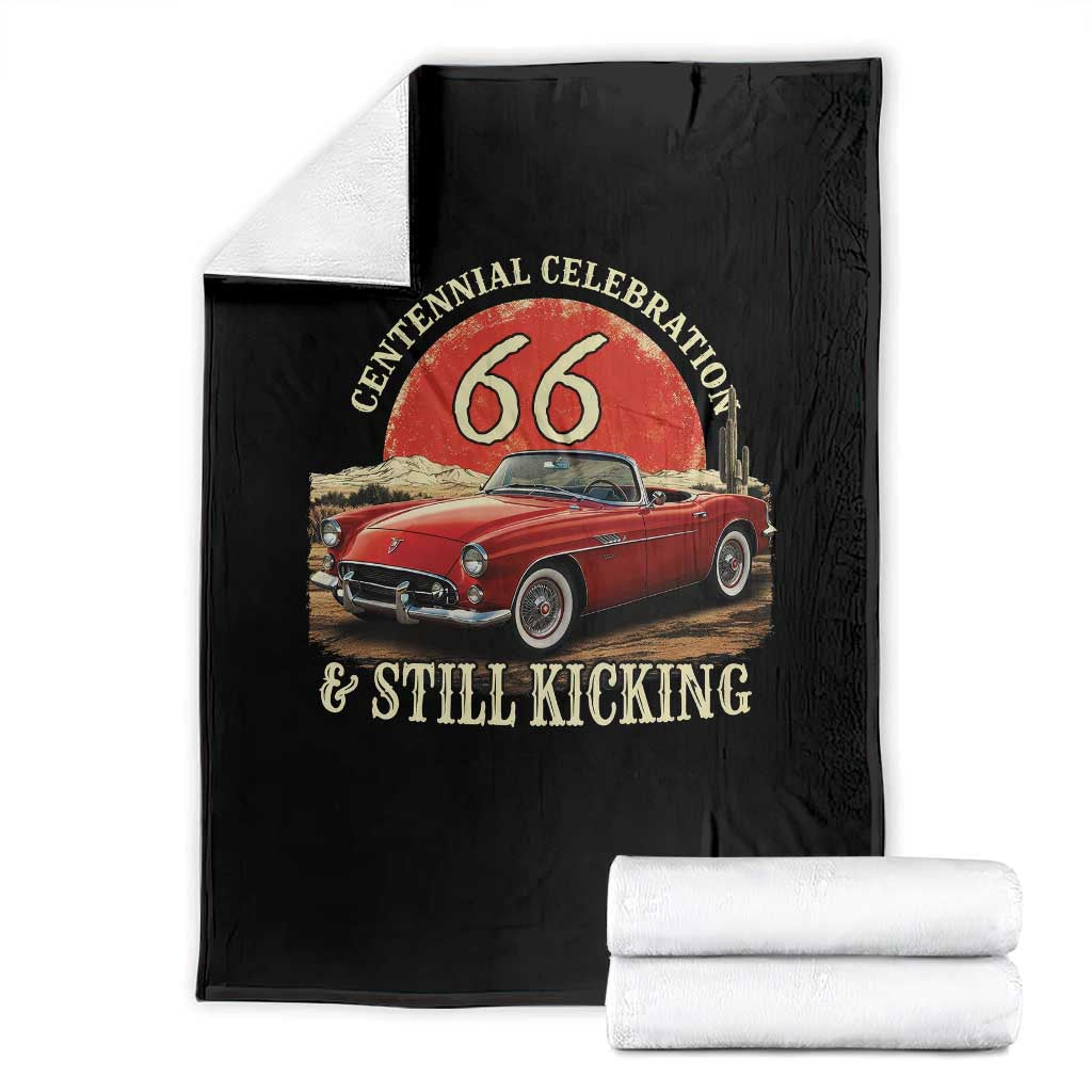 Route Highway 66 100 Years Anniversary Throw Blanket Centennial Celebration And Still Kicking Mother Road